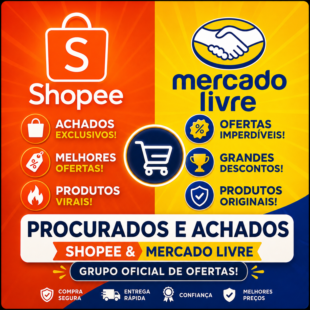 Logo do grupo Procurados e Achados da Shopee & ML