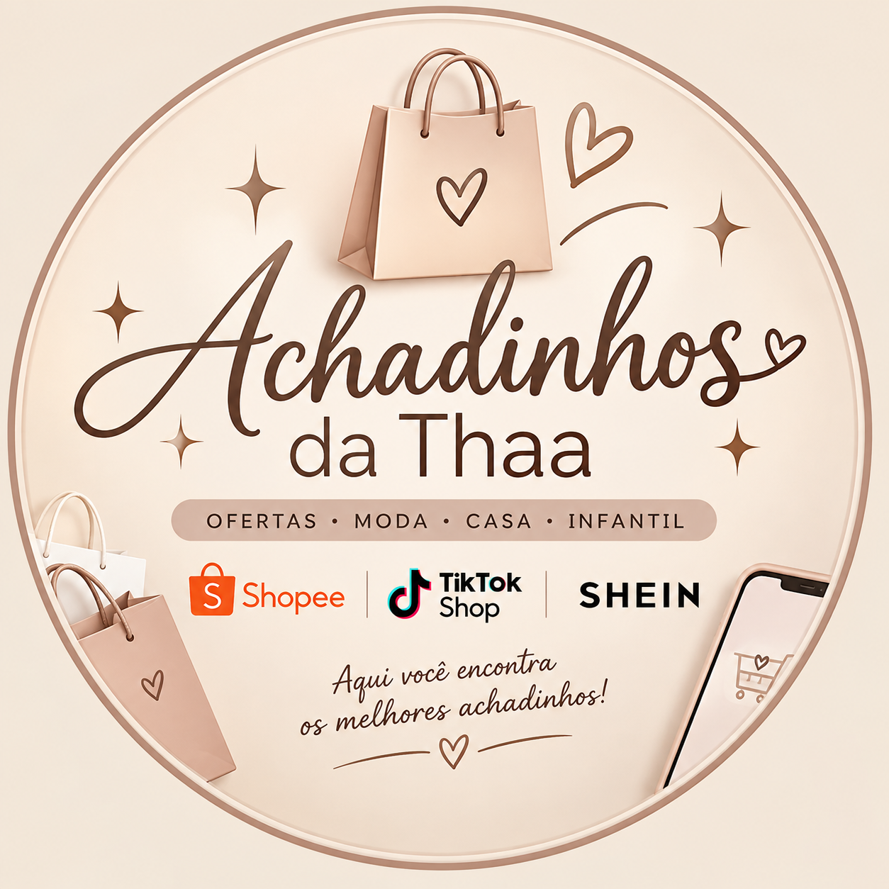 Logo do grupo Achadinhos da thaa