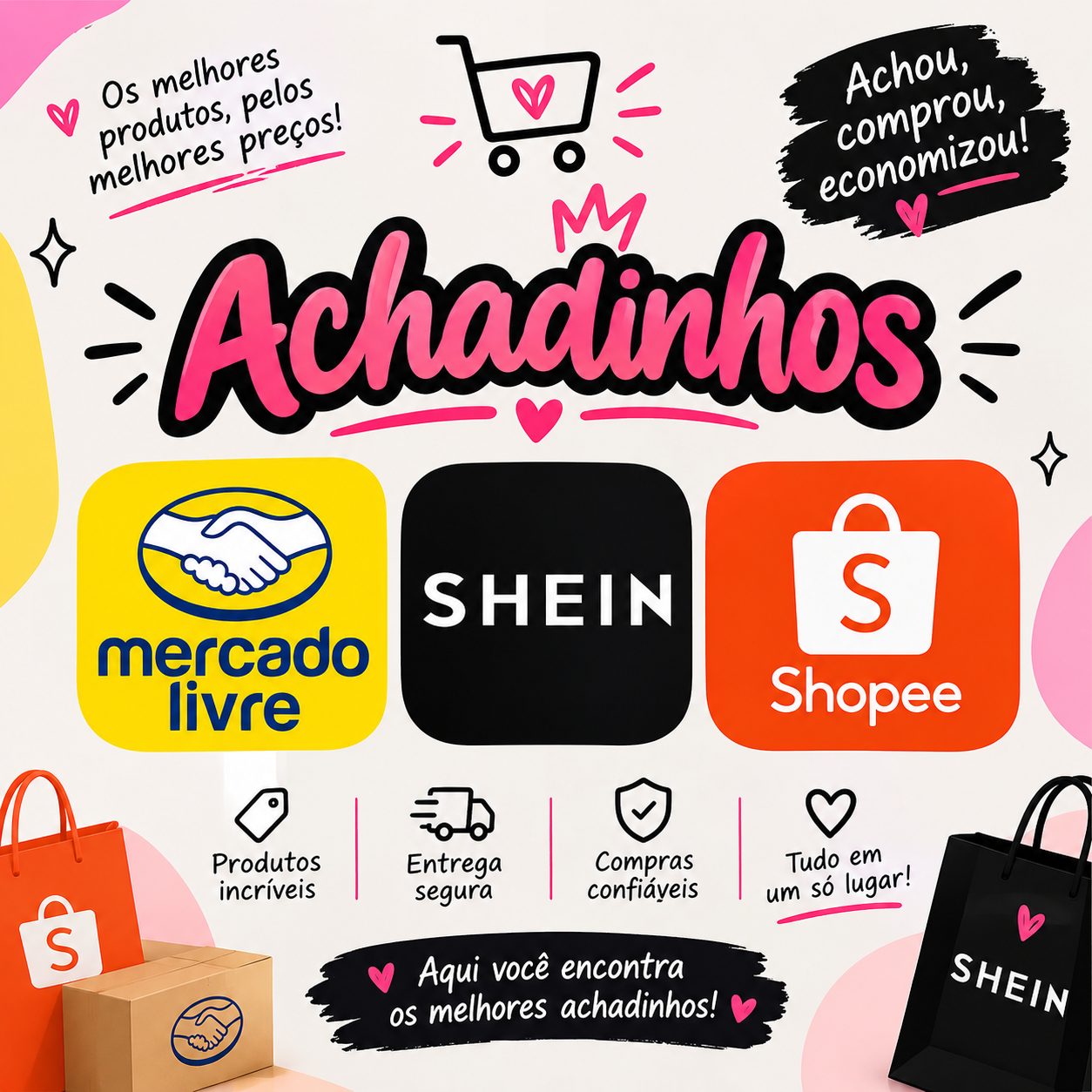 Logo do grupo 🛍️🎀 AMANTES DE ACHADINHOS, ESSE GRUPO É PARA VOCÊS! 💗✨